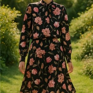 D'Allairds blouse and skirt set with belt